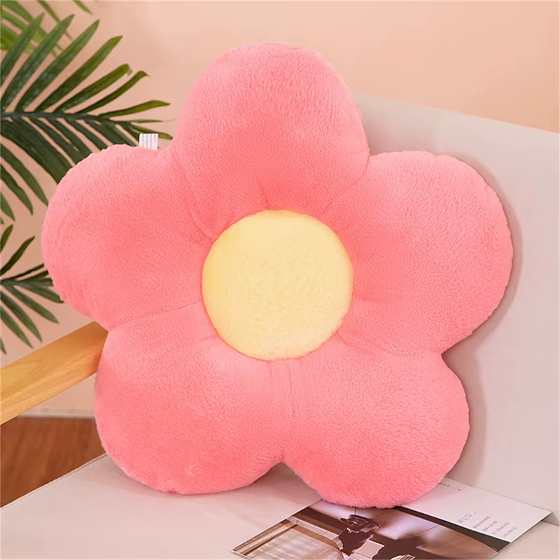 Coussin en forme de fleur à cinq pétales rembourré 12/35 cm, décoration de chambre féminine, oreille