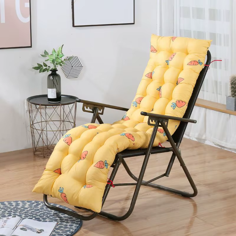 Coussin de chaise à bascule d'intérieur et d'extérieur, coussin de chaise longue inclinable longue, 