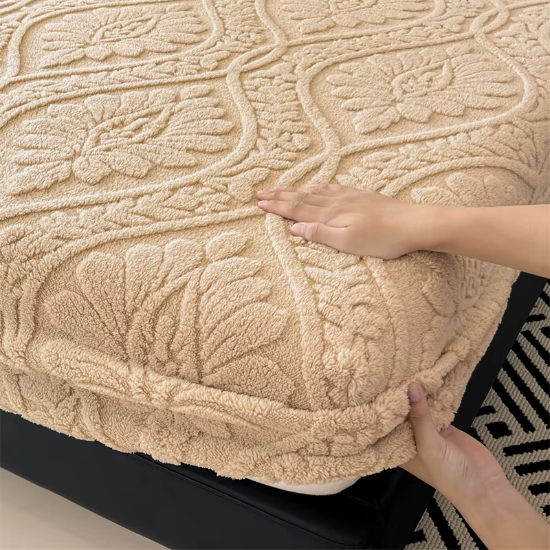 Drap-housse thermique en polaire chaud et élastique, protège-matelas pour l'hiver, pour lits simples