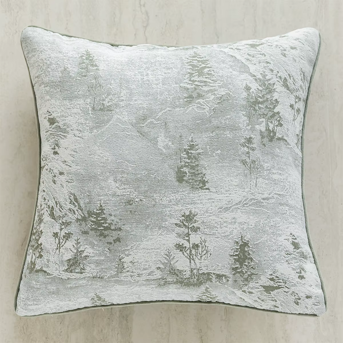 Juste de coussin Jacquard au design nordique, taie d'oreiller décorative, fouet, vert, lumière, luxe