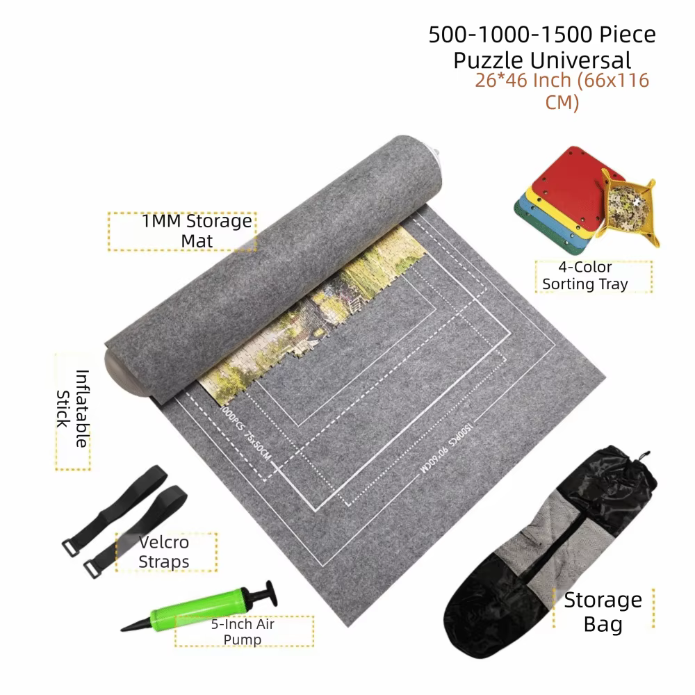 Ensemble de tapis de rangement pour Puzzle enroulable, 1500/2000/3000 pièces, coussin économiseur de