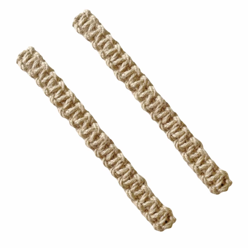 Lot de 2 attaches de rideau modernes rétro, tressées à la main, style vintage, réglables, avec nœuds