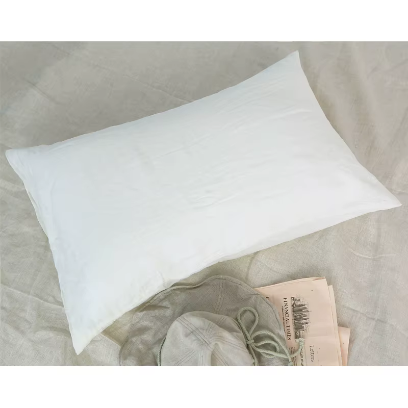 Taies d'Oreiller 100% en Lin pour la Chambre à Coucher, Couverture Solide pour Document, 40x60cm/50x
