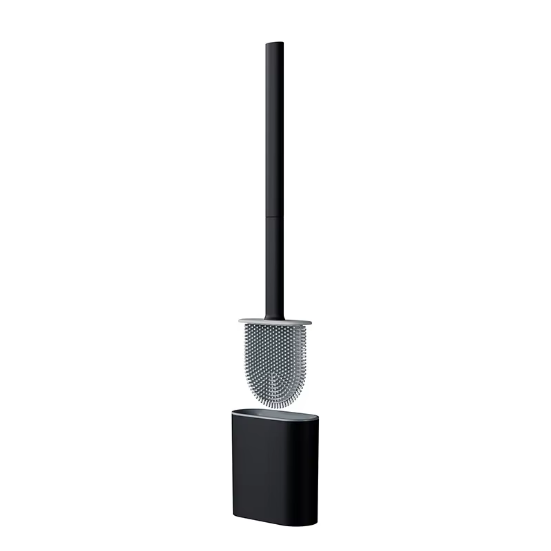 Brosse de toilette en silicone murale et sur pied, double usage, mini brosse de toilette, brosse dou
