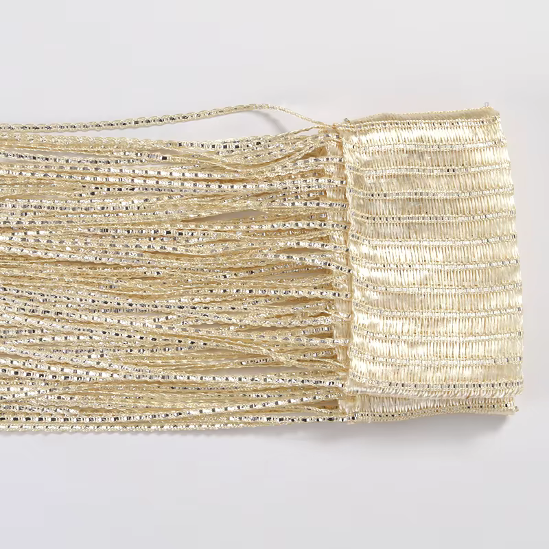 Rideau de porte en ficelle de 100cm x 200cm, ligne Flash avec pompon brillant, rideau de porte fenêt