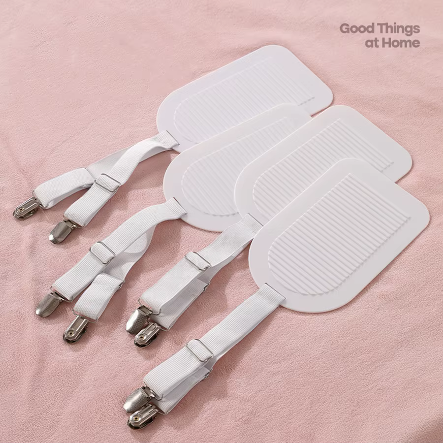 Attaches de drap de lit réglables, lot de 4 sangles élastiques pour draps-housses, attaches pour la 