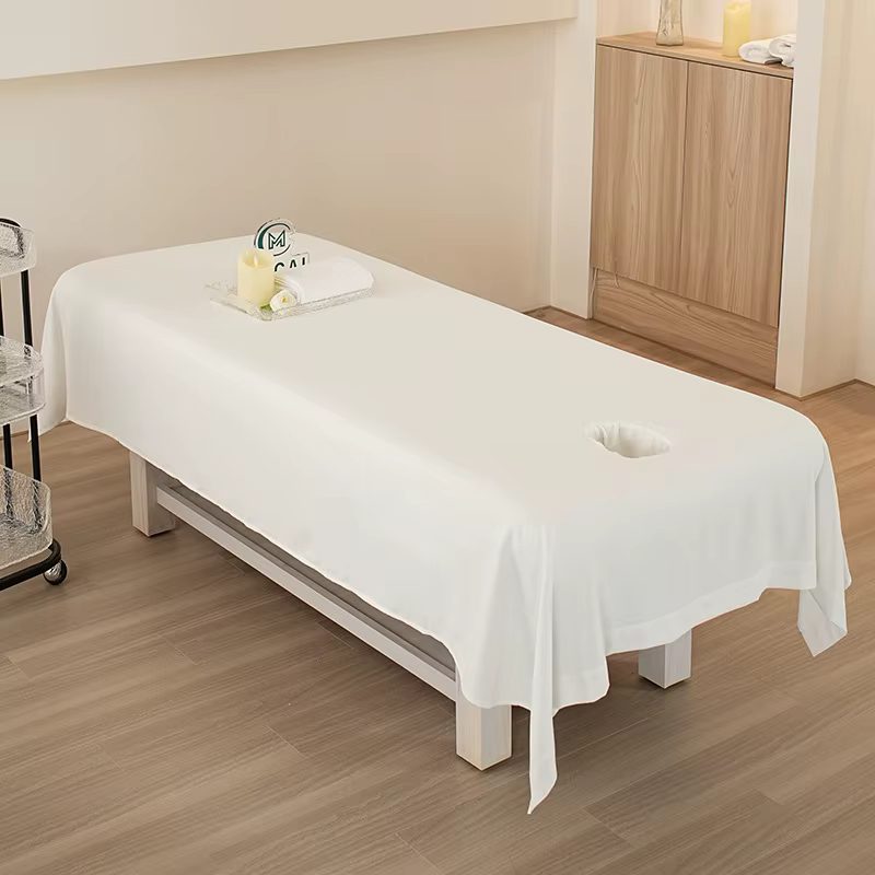 Drap de lit de beauté 240x140cm, couleur unie, serviette de lit grande taille, coton doux, une pièce