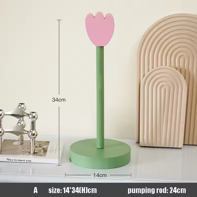 Support en bois créatif pour rouleau de papier de cuisine, porte-serviettes en forme de fleur, suppo