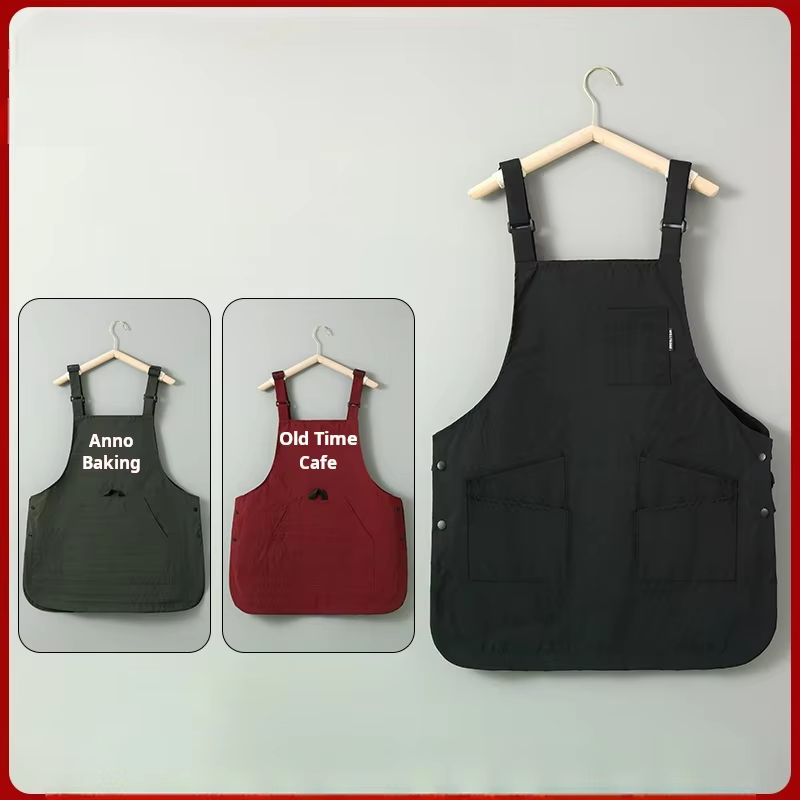 Tablier de cuisine imperméable à l'huile, avec Logo personnalisable, sans manches, bavoir Durable et