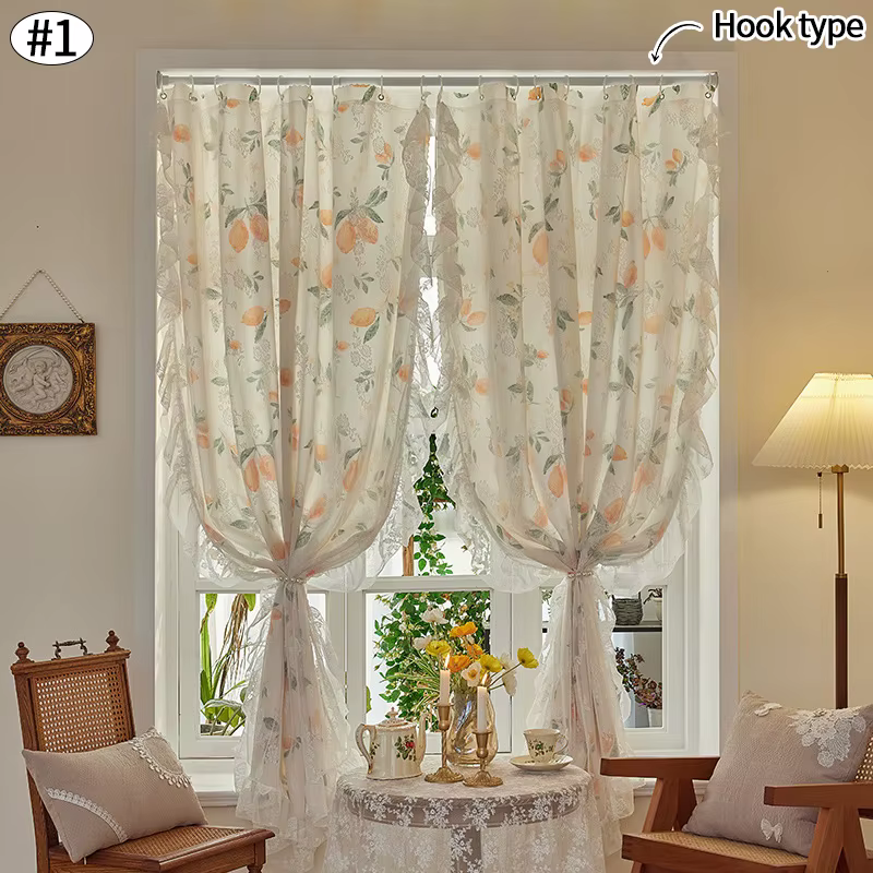 Rideau de fenêtre en dentelle florale, en Tulle, en dentelle française, pour écran esthétique, pour 