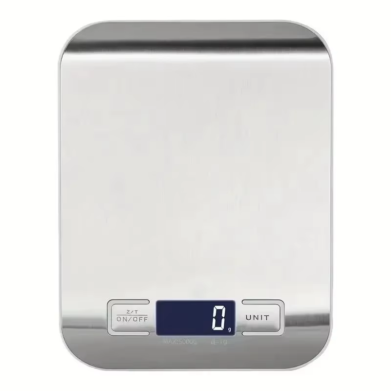 Balance de cuisine numérique électronique affichage LED 10kg 5kg/1g balances à panneaux en acier ino