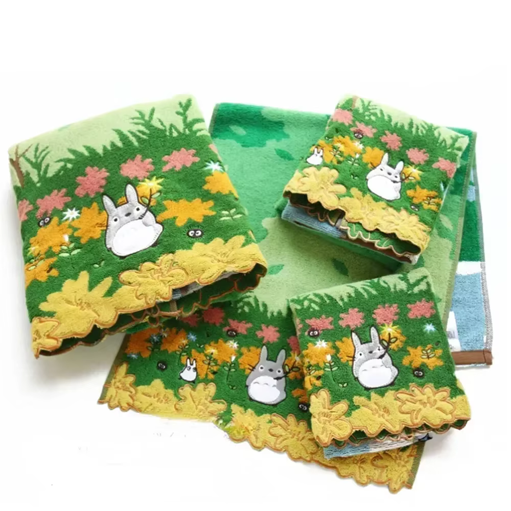 Mignon 100% coton broderie dessin animé serviettes salle de bain petite serviette Batrh pour enfants