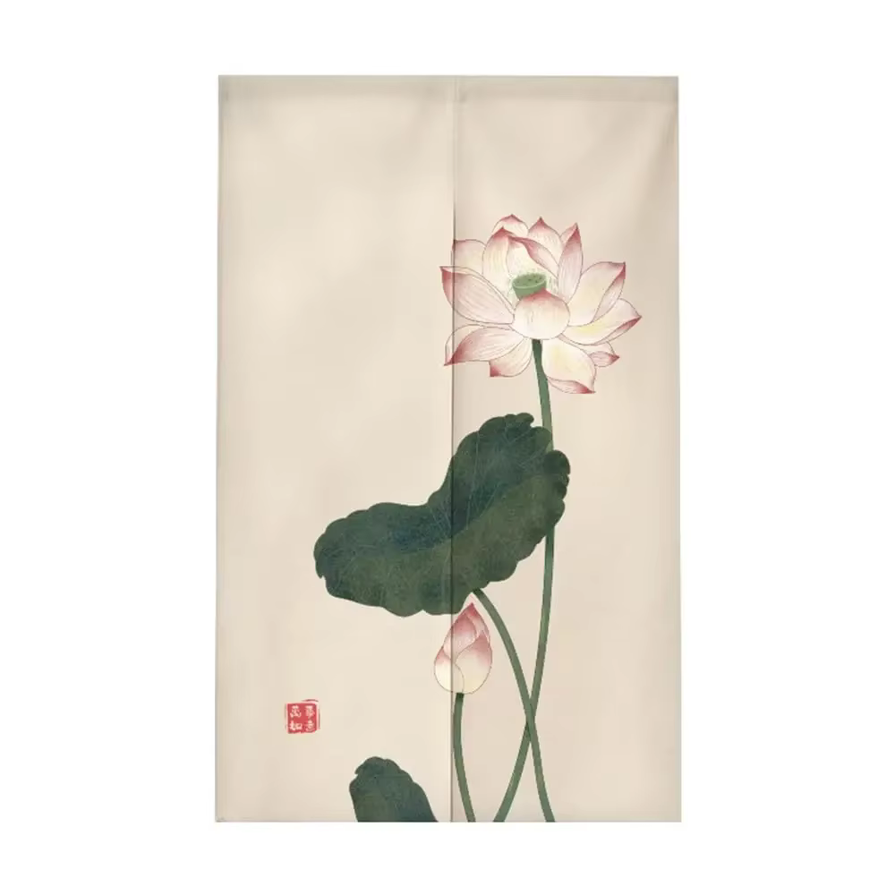 Rideau de porte nordique japonais en feuilles de bambou, Style artistique élégant, tapisserie de tra