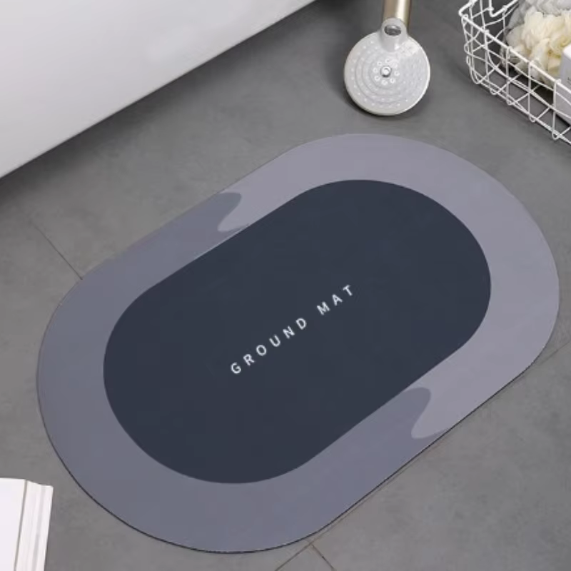 Tapis de sol de salle de bain 40x60cm, absorbant et antidérapant, pour pieds, douche à séchage rapid