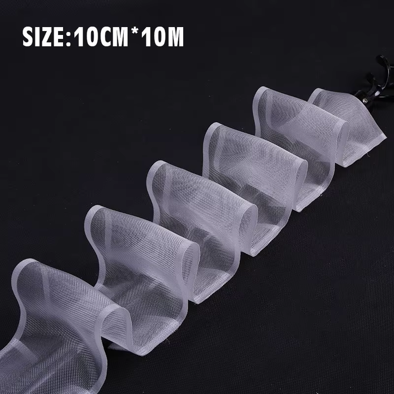 10/20M tringle à rideau bande de tête pincement plissé tige transparente poche rideau ruban bricolag