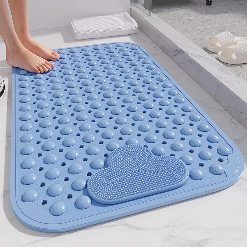 Tapis antidérapant de salle de bain de grande taille, douche, bain, Massage des pieds, tapis de sol 