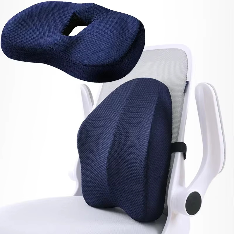 Ensemble de coussins orthopédiques en mousse à mémoire de forme, coussin de soutien du coccyx, pour