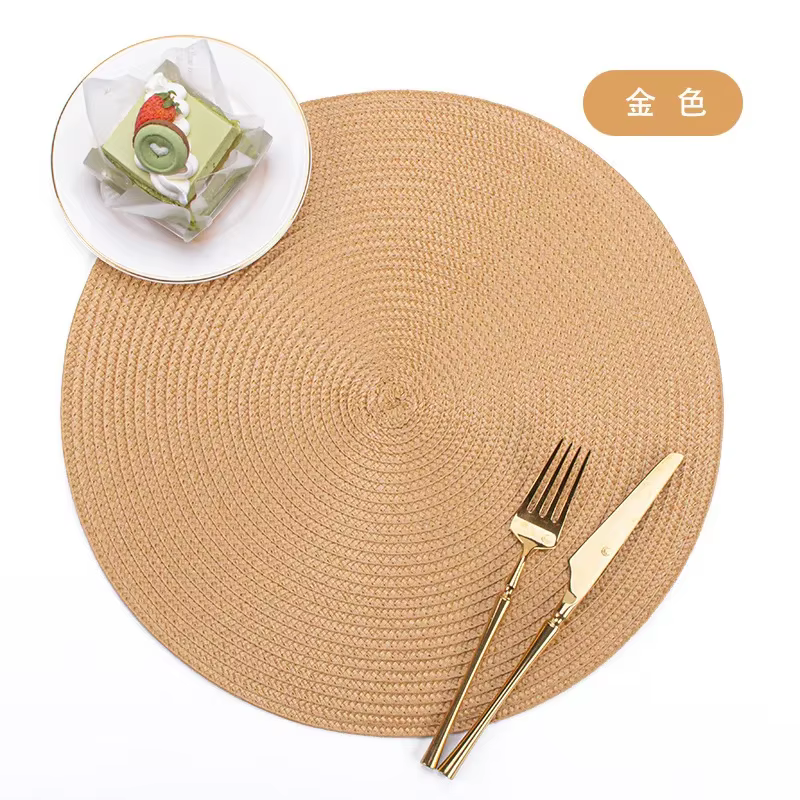 Napperon rond tissé Anti-brûlure, isolation thermique, tapis de Table à manger, tapis de plat de Res