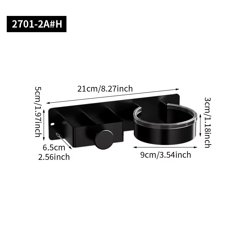Support pour sèche-cheveux, support de rangement pour lisseur de salle de bain, support de rangement