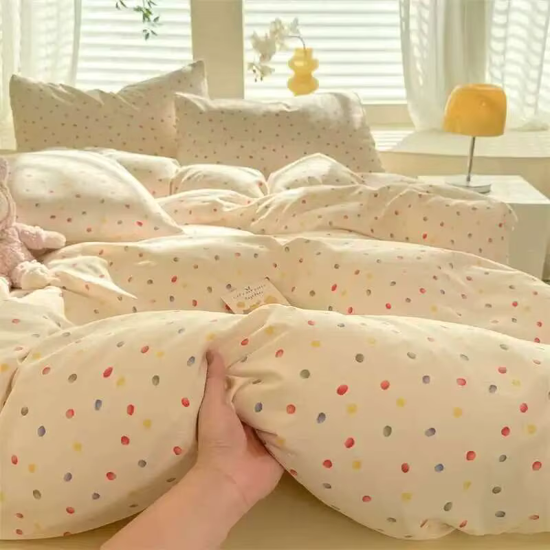 Ensemble De housse De couette imprimé chien mignon-housse De couette marron pour enfants avec taie d
