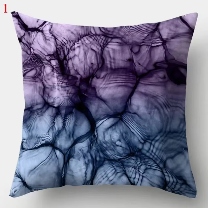 Taie d'oreiller géométrique violette, housse de coussin décorative, maison, canapé, carré