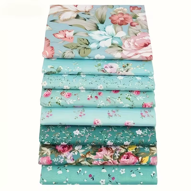 Ensemble de 8 pièces 25*25CM, tissu imprimé à carreaux rétro classique, adapté à la couture et aux t