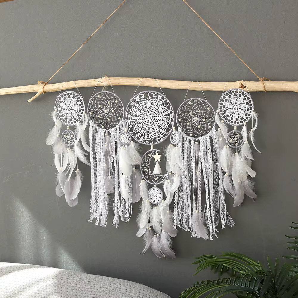 Attrape-rêves bohème pour chambre à coucher, décor de mariage et de Noël, grand mur de confection, o