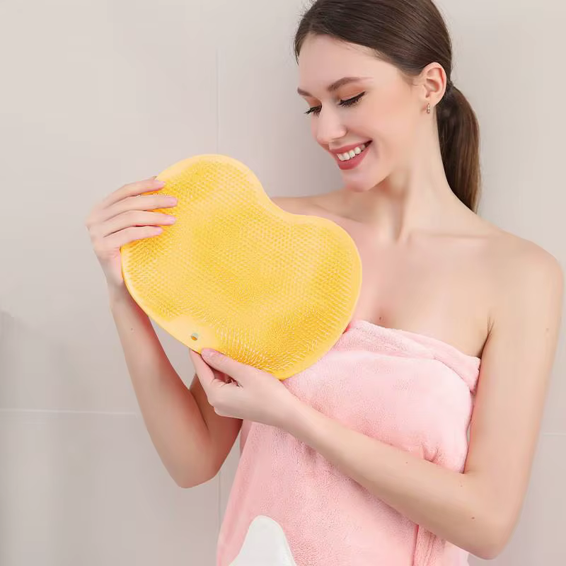 Tapis de douche exfoliant antidérapant mural pour le dos et les pieds, coussin de massage pour la ma