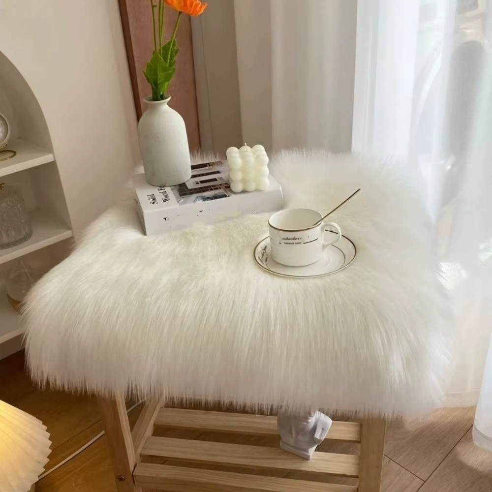 Tapis de sol doux et moelleux, Surface moelleuse Simple, en fausse fourrure, en peluche Shaggy, pour