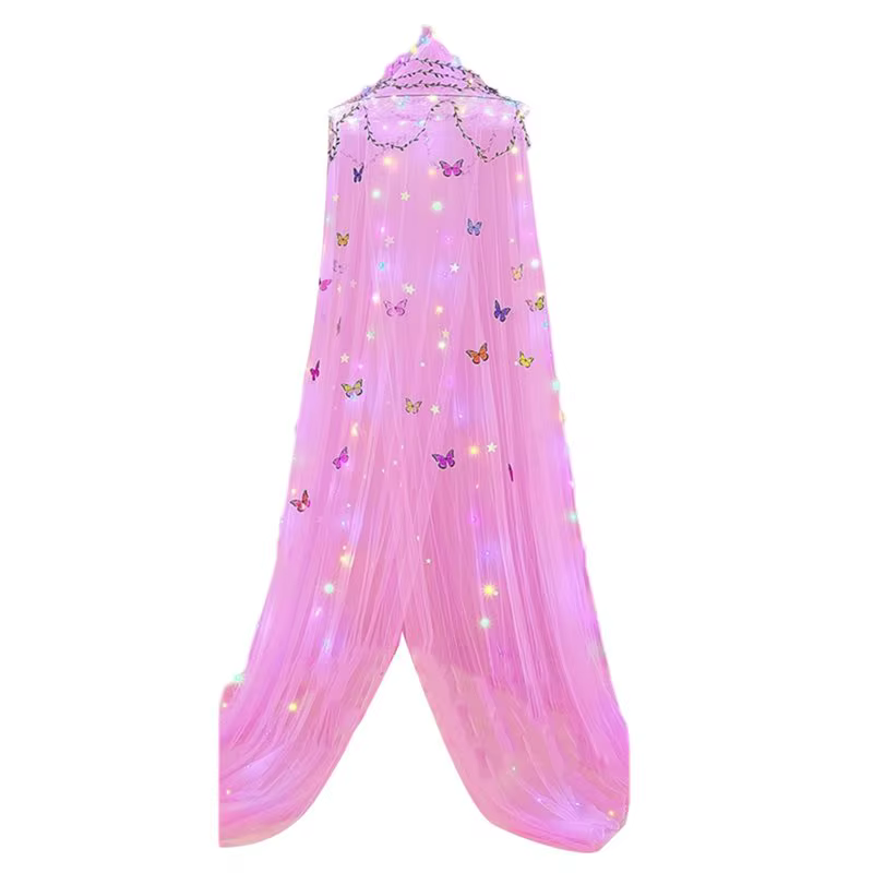 Auvent de lit AA81-lit pour chambre de filles, rideaux avec lumières Led, moustiquaire, bricolage, d