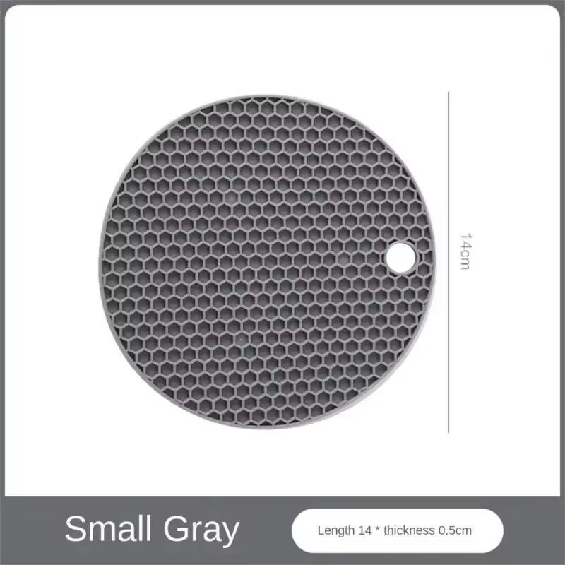 Tapis de table multifonctionnel en silicone pour cuisine, dessous de verre rond antidérapant pour ta