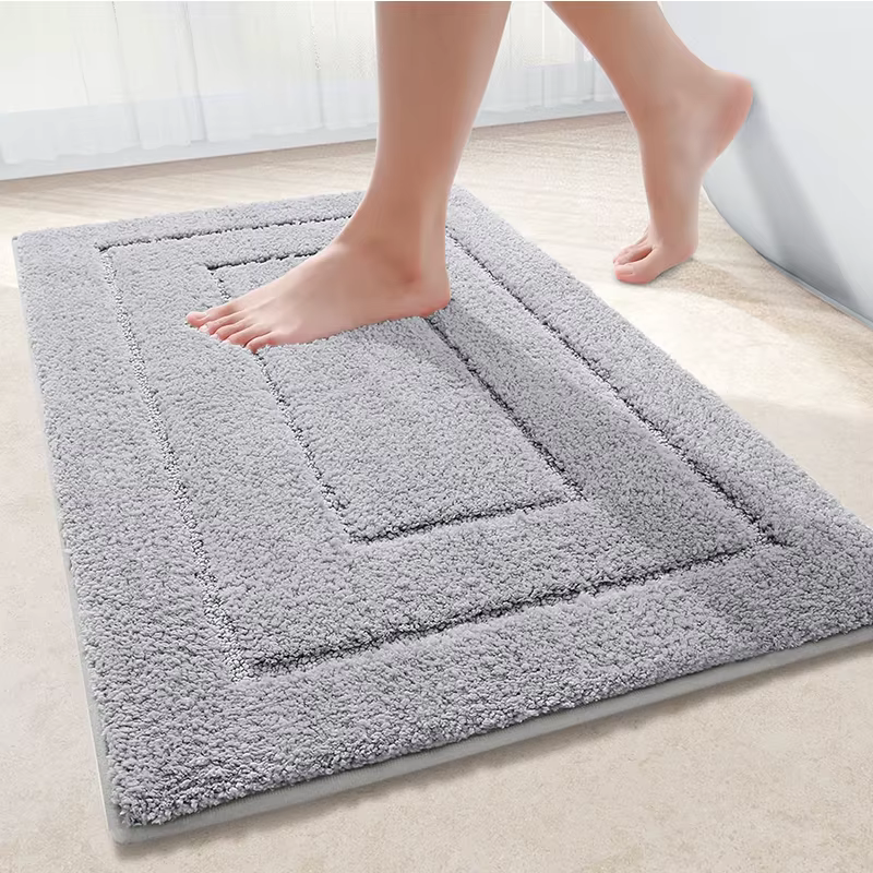 Olanly – tapis de salle de bain en Microfibre, antidérapant, lavable, paillasson de bain absorbant l
