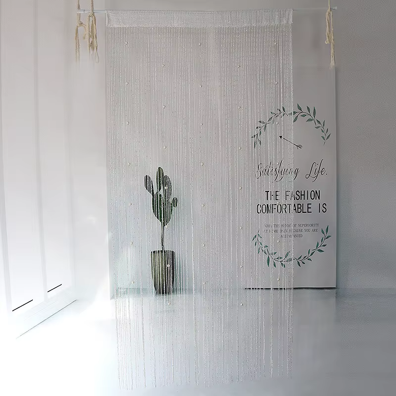 Rideau de porte perlé, perles de porte, rideau à ficelle Dense, frange Hippie, parfait pour décorati