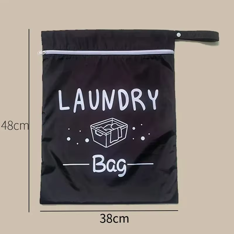 Sacs à linge avec fermeture éclair, sac à linge imperméable pour voyage, sac à linge réutilisable av