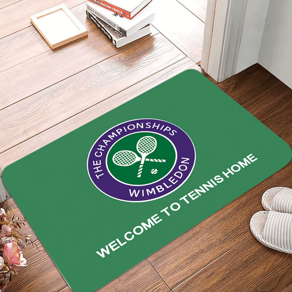 Tapis de porte à motif de terrain de Football de Tennis, tapis de bienvenue multicolore antidérapant