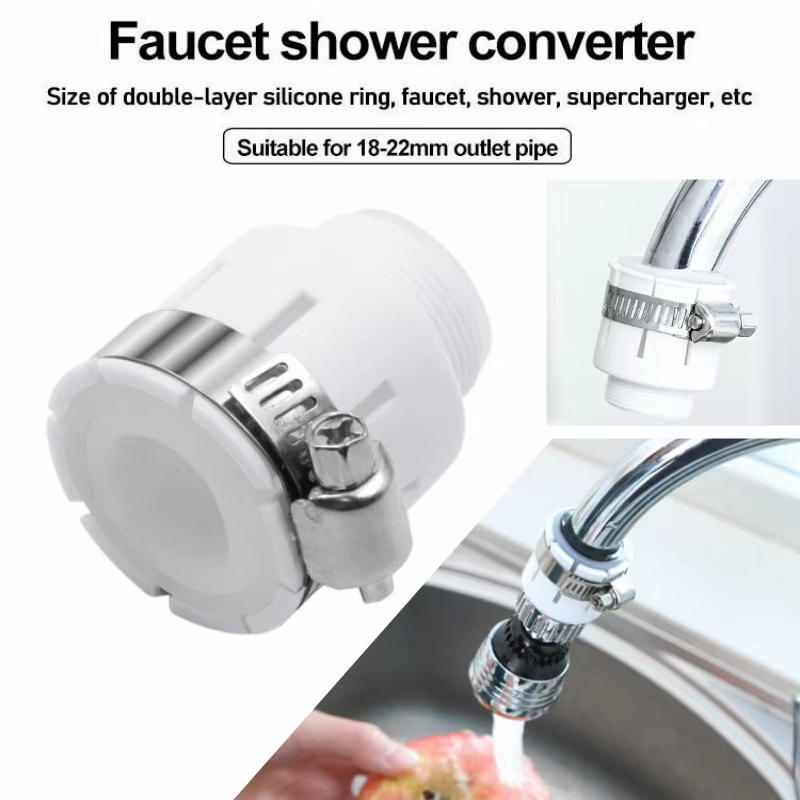 Adaptateur universel de robinet d'eau, douche, tête anti-éclaboussures, raccords de barboteur rotati