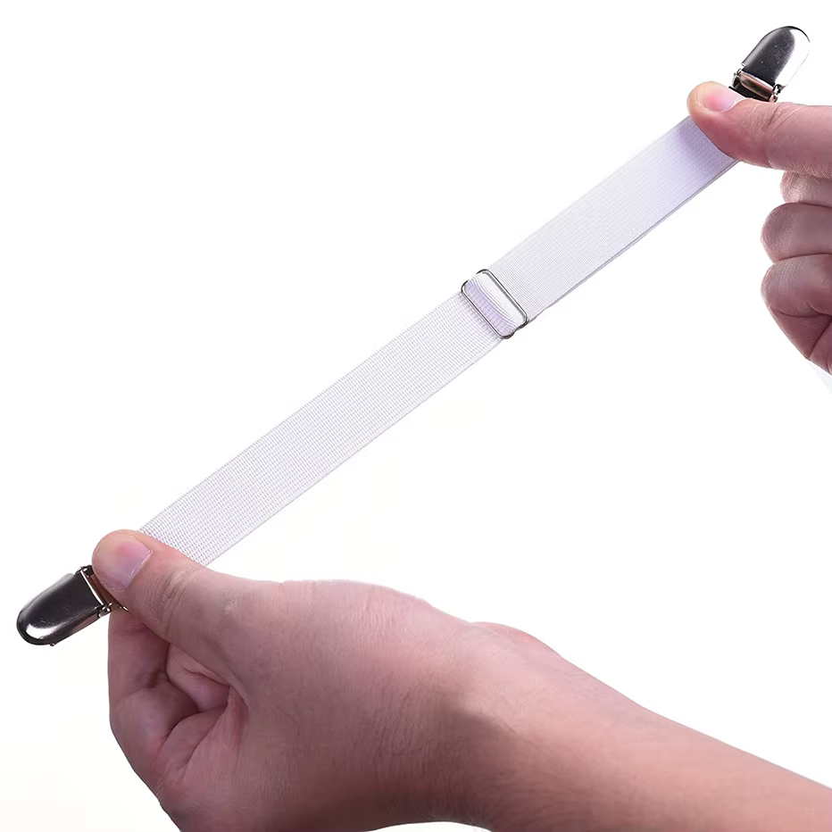Bande de fixation élastique pour drap de lit, 4 pièces/ensemble, pinces pour drap de lit, ceinture r