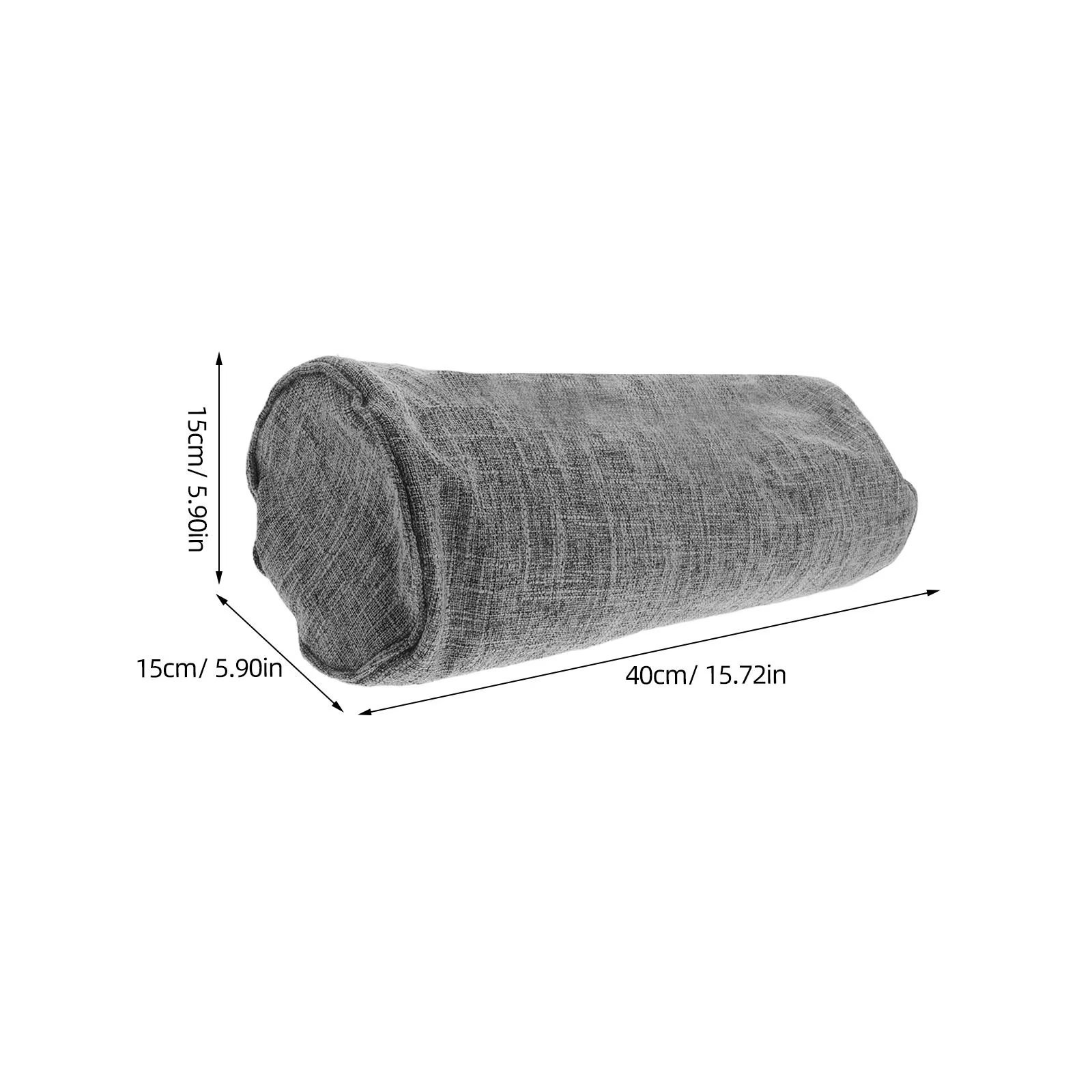 Housse de coussin cylindrique pour coussins de soutien lombaire et coussins de bolster