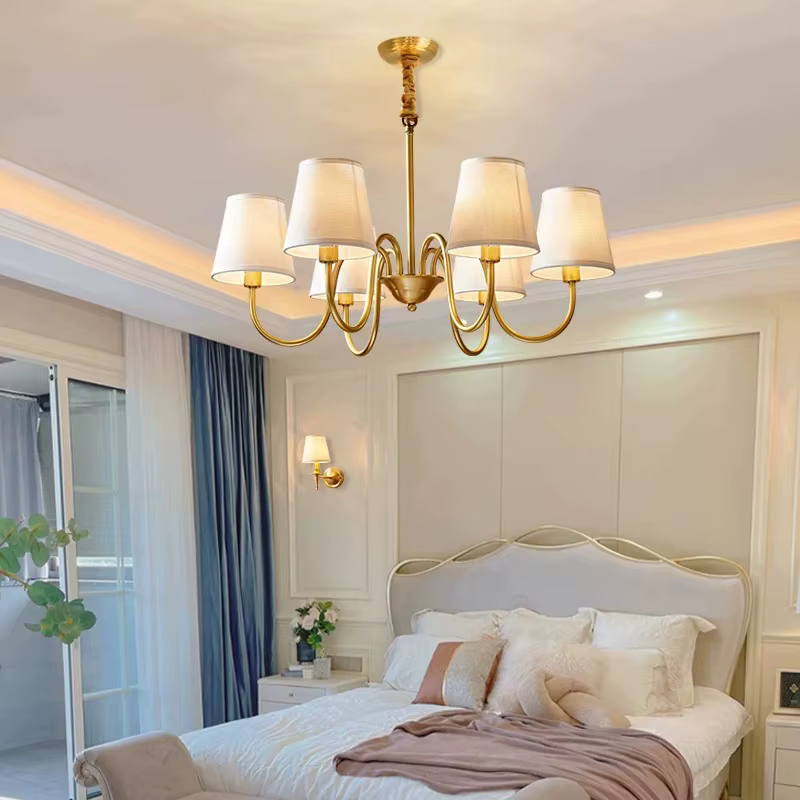 Lustre en cuivre pour salon, chambre à coucher, bureau, cuisine, intérieur, design de style américai