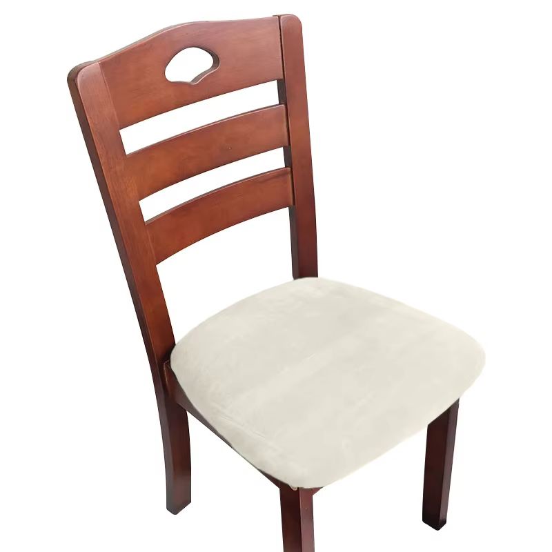 Housse de chaise en tissu velours housse de siège de cuisine extensible protecteur de chaise de sall