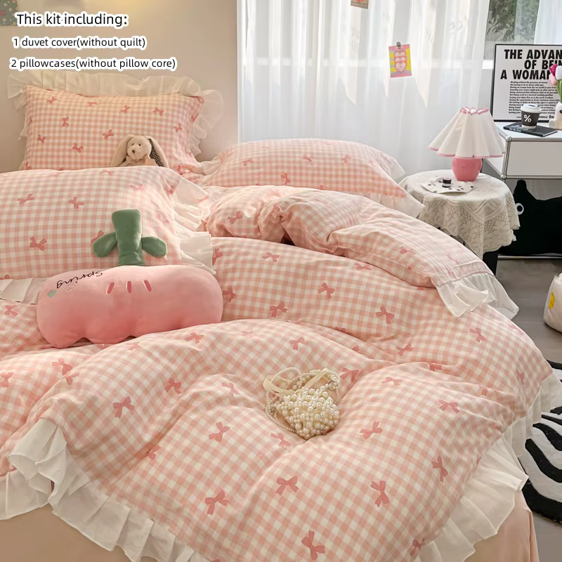 Ensemble de housse de couette 3 pièces, imprimé nœud papillon, housse de couette, confortable, à vol