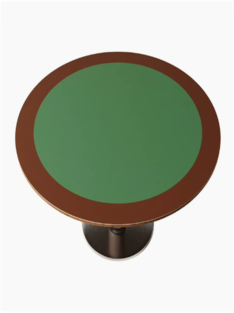 Nappe Ronde 60x60CM Style Antique en Cuir, Isolation Thermique Sans Lavage, Décoration Maison Facile