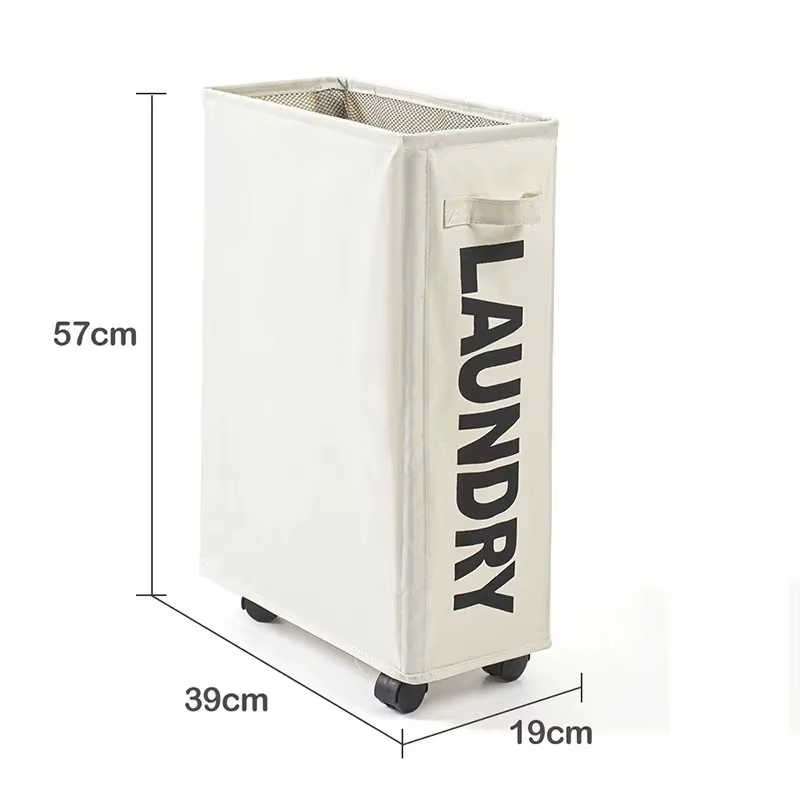 Panier à linge avec roulettes, panier de rangement pour tapis de Yoga de grande capacité, multifonct