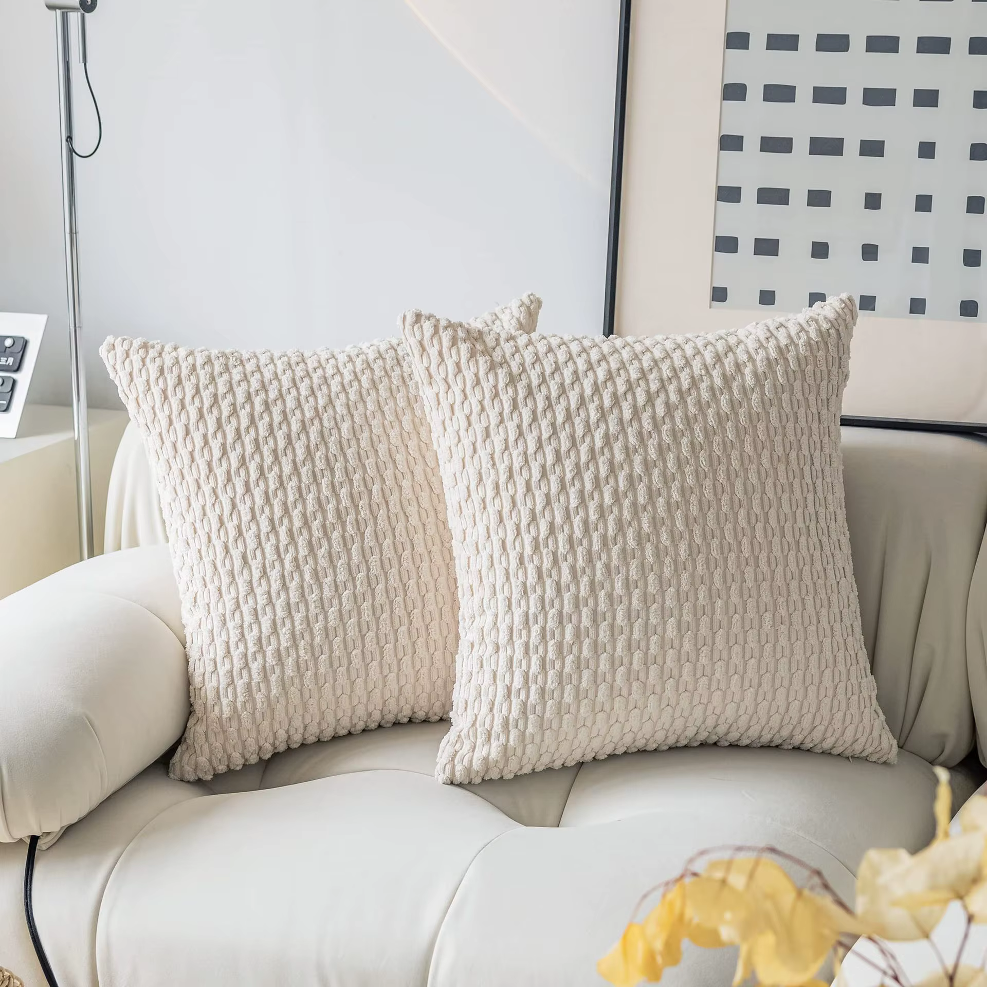 Housse de coussin 45x45cm, taie d'oreiller décorative de haute qualité pour décoration de salon, tai