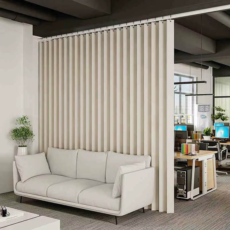 Rideau diviseur de pièce Extra Large pour salon, rideau pliant plissé, rideau de confidentialité à f