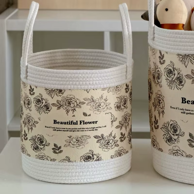 Panier à linge de luxe rétro, bac de rangement pour vêtements de grande capacité, seau organisateur 