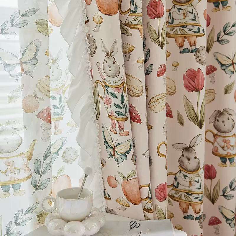 Rideaux College en coton et lin pour chambre d'enfant, personnalisés, pour salon, salle à manger, ch