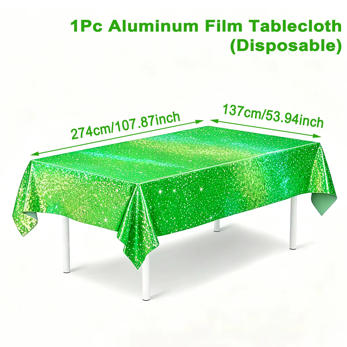 Nappe jetable en film d'aluminium violet effet laser pour décoration de fête d'anniversaire, de mari