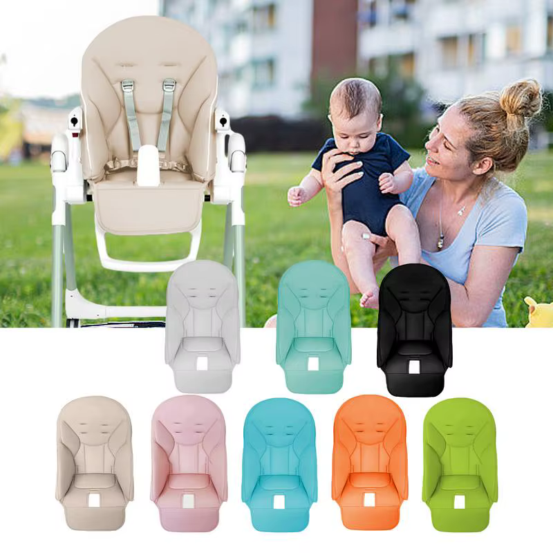 Housse de chaise de salle à manger en cuir PU, housse de siège souple et multifonctionnelle pour béb