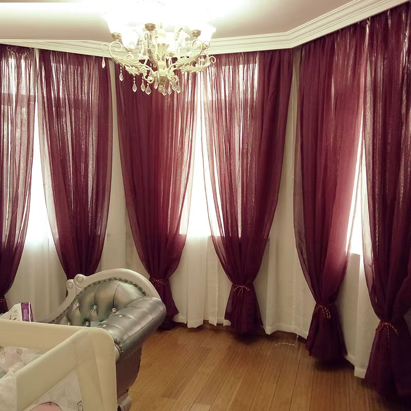 Rideaux transparents en lin personnalisés, rideaux en tulle, fenêtre de salon, chambre à coucher, do